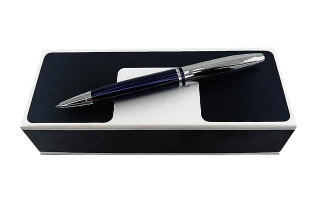Pluma Estilográfica Cross Calais, Color Azul, Plumín Acero Inoxidable, Incluye Cartuchos Y Estuche Regalo